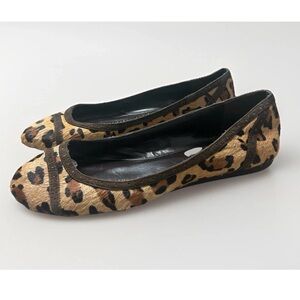Lauren Ralph Lauren Shoes Women Animal Print Calf Hair Ballerina Flats Sz 8 B